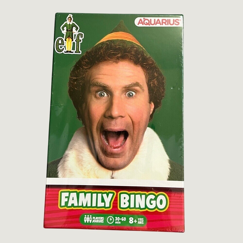 Aquarius Elf Movie Family Bingo Game Buddy The Elf Christmas Holiday NEW